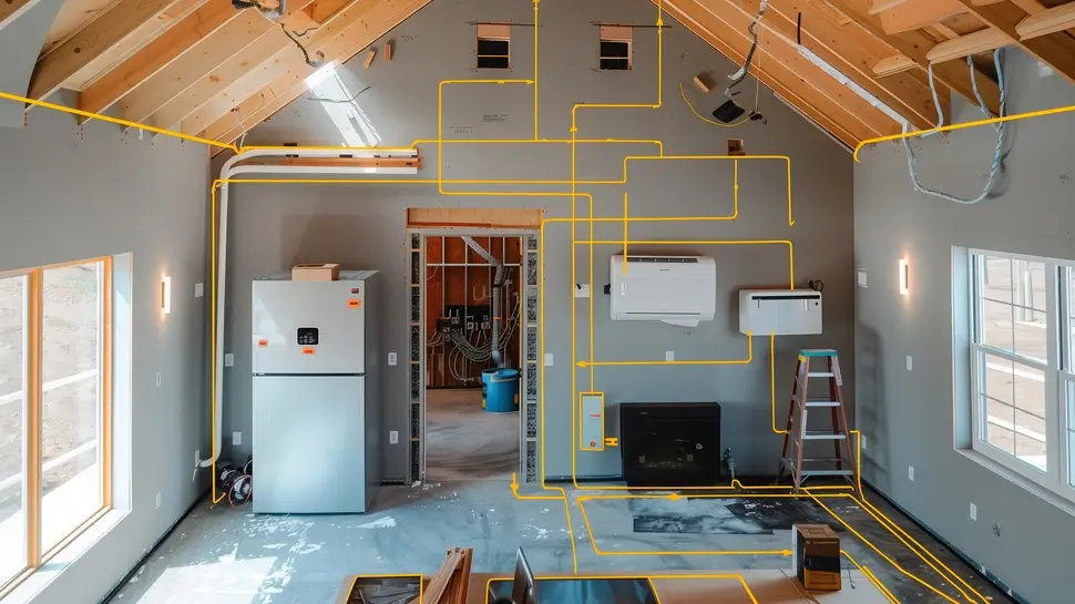 Solution de chauffage moderne dans une maison en construction ou en rénovation Heizungssanierung Uchte | 3D Planung des Rohrsystems