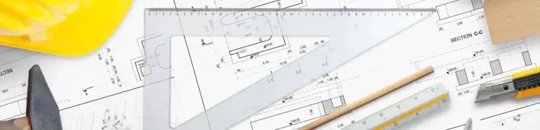 Bausanierung Großenkneten | Werkzeuge und Zubehör auf Bauplänen