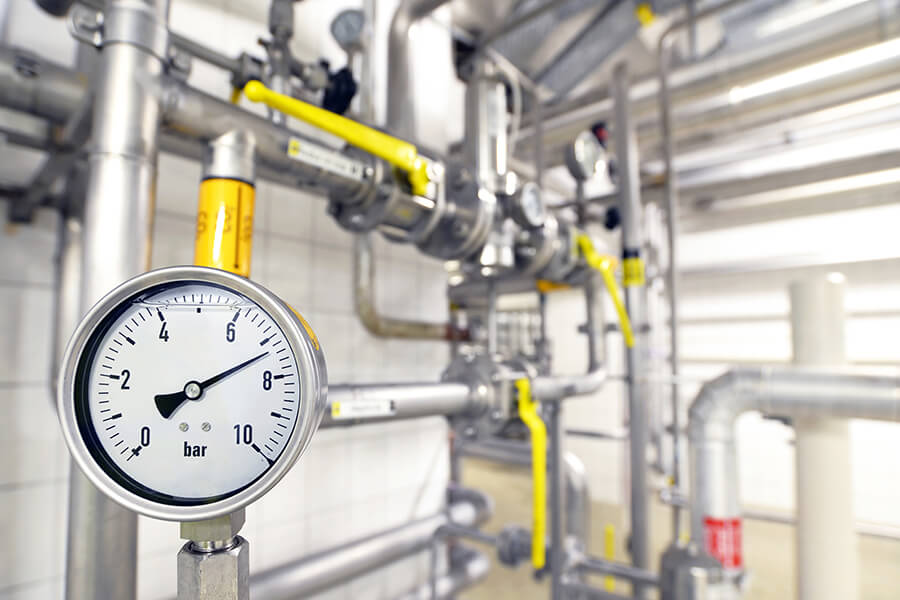 Versorgungssicherheit Greven | Messuhr bei Versorgungsleitungen