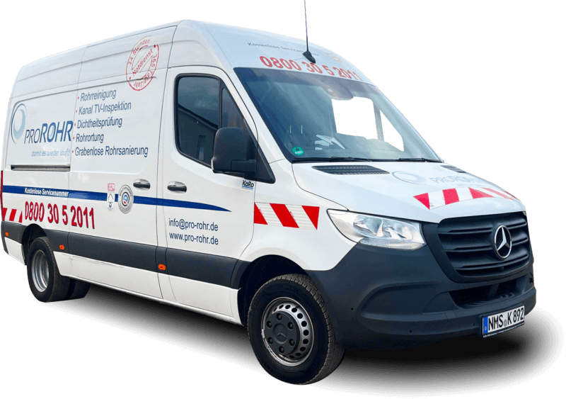 Rohr- und Kanalreinigung Neumünster | Einsatzfahrzeug von proRohr für Rohrreinigung und grabenlose Rohrsanierung.