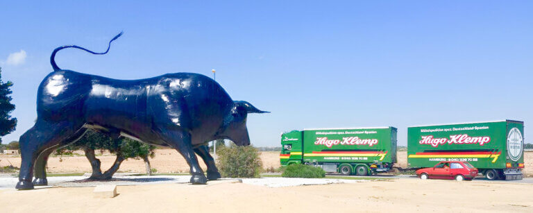 Beiladung Spanien in Hamburg | LKWs von Hugo Klemp bei einem Umzug in Spanien