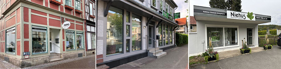 Bestattungsvorsorge Südharz - Niehus Bestattungen | Niehaus Bestattungen in Osterode am Harz (l.), Bad Lauterberg im Harz (m.) und Herzberg am Harz (r.)