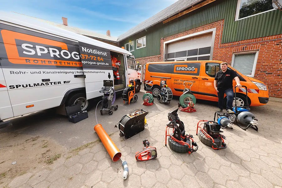 Rohrreinigung & Kanalreinigung für Bad Segeberg, Norderstedt und Umgebung | Moderne Ausrüstung der Sprogö GmbH für professionelle Rohrreinigung und Kanalinspektion. Effiziente Technik sorgt für nachhaltige Lösungen bei Abflussproblemen