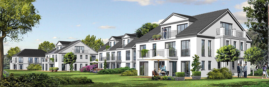 Immobilienmakler, Immobilienbewertung und Immobilienfinanzierung vom Profi für Heiligenhafen, Fehmarn und Umgebung | Elegante Neubauvillen in grüner Umgebung bieten modernen Wohnkomfort und eine ideale Lage für ein hochwertiges Lebensumfeld an der Ostseeküste.