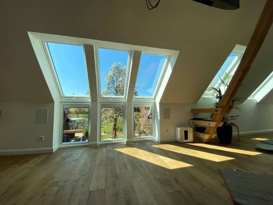 Energetische Sanierung Wunstorf | Dachausbau mit großen Panoramafenstern