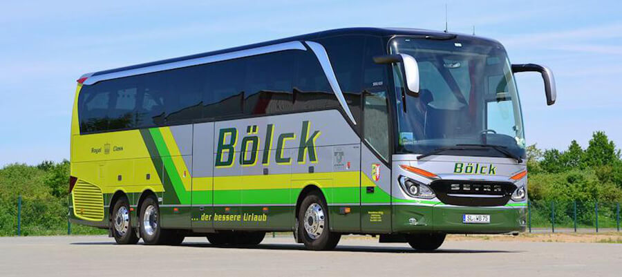 Busunternehmen Schleswig | Moderner Reisebus der Luxusklasse beim Reisedienst Bölck
