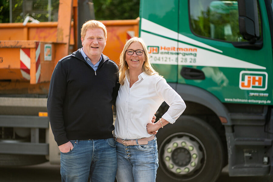 Containerdienst Elmshorn | Kristin Bey und Ole Heitmann führen den Familienbetrieb in vierter Generation vom Standort Elmshorn aus